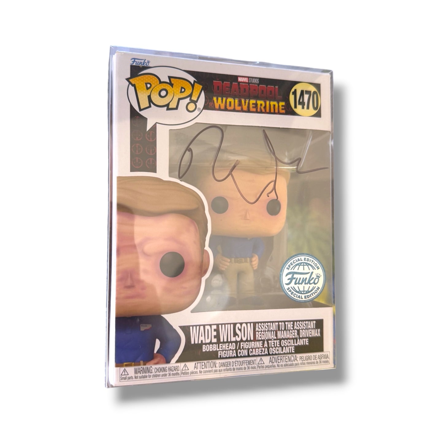 Ryan Reynolds Signed Wade Wilson Deadpool Funko Pop