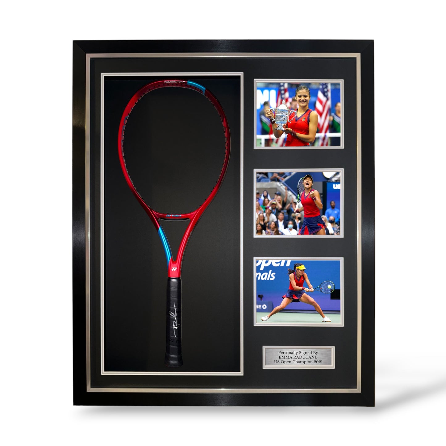 Emma Raducanu Signed Yonex Tennis Racket/ US Open Champion- Deluxe Framed