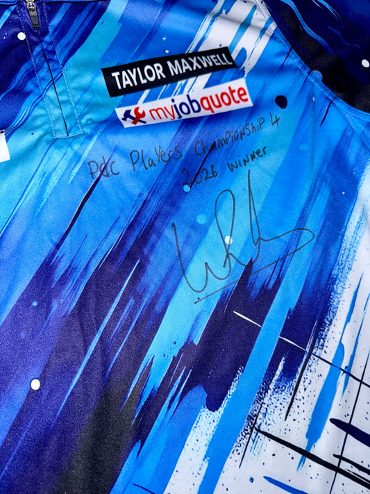 Luke Humphries MATCH WORN Signed 2026 Players Championship 4 Winners Shirt