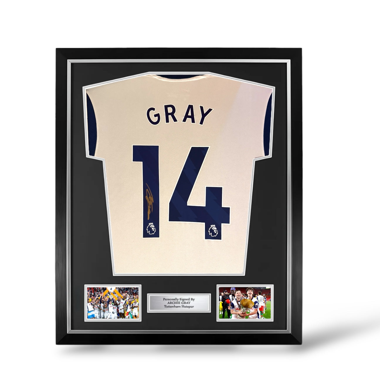 Archie Gray Signed Tottenham Hotspur 24/25 Home Shirt- Deluxe Framed