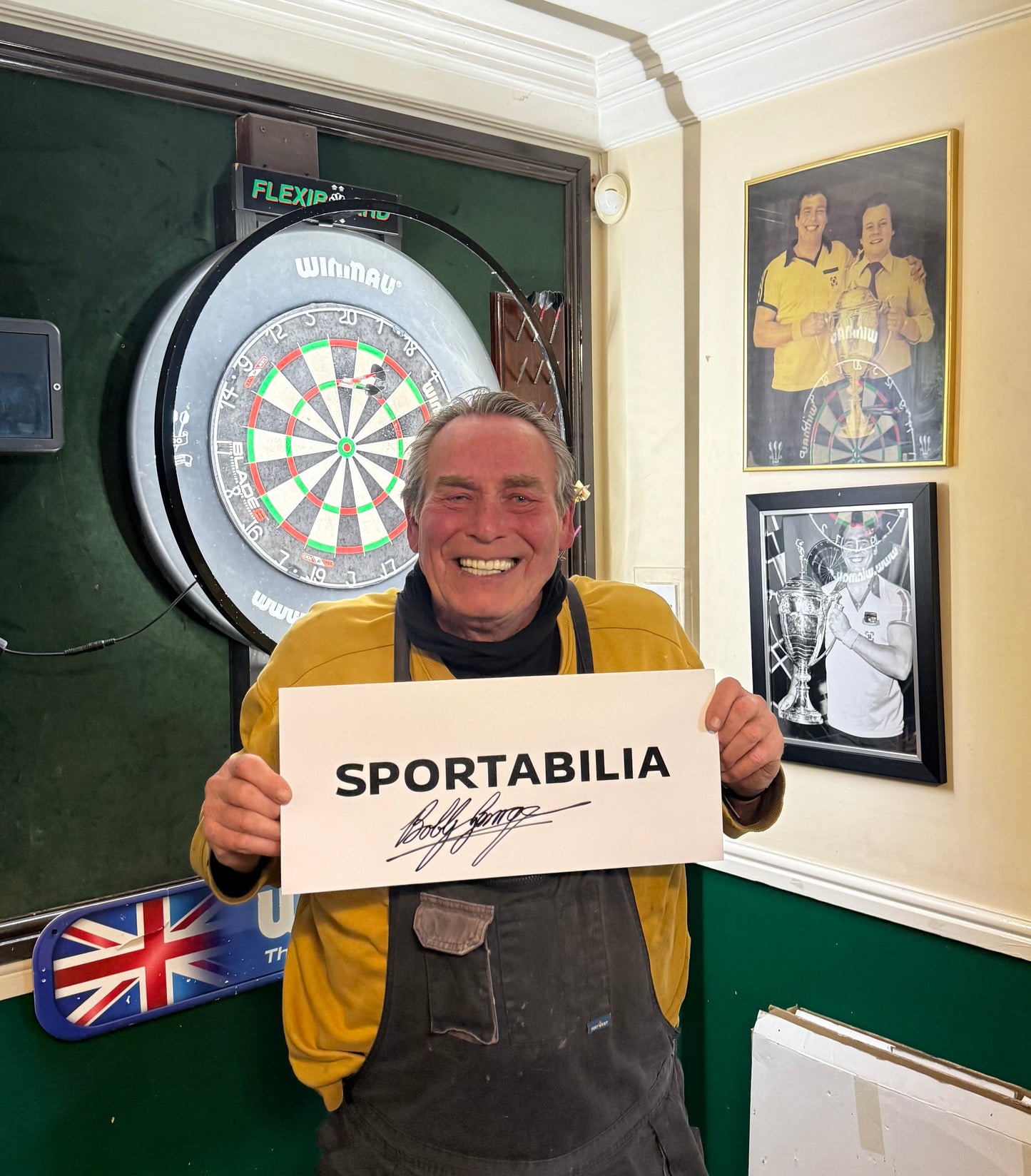 Bobby George Signed Winmau Darts Set