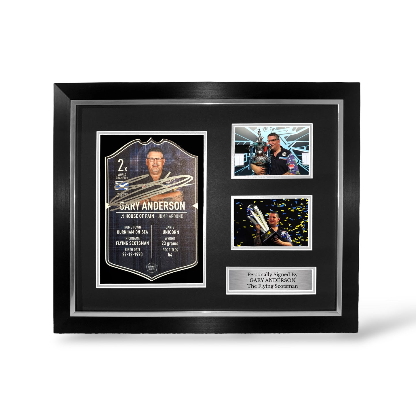 Gary Anderson Signed Ultimate Darts Card- Deluxe Framed