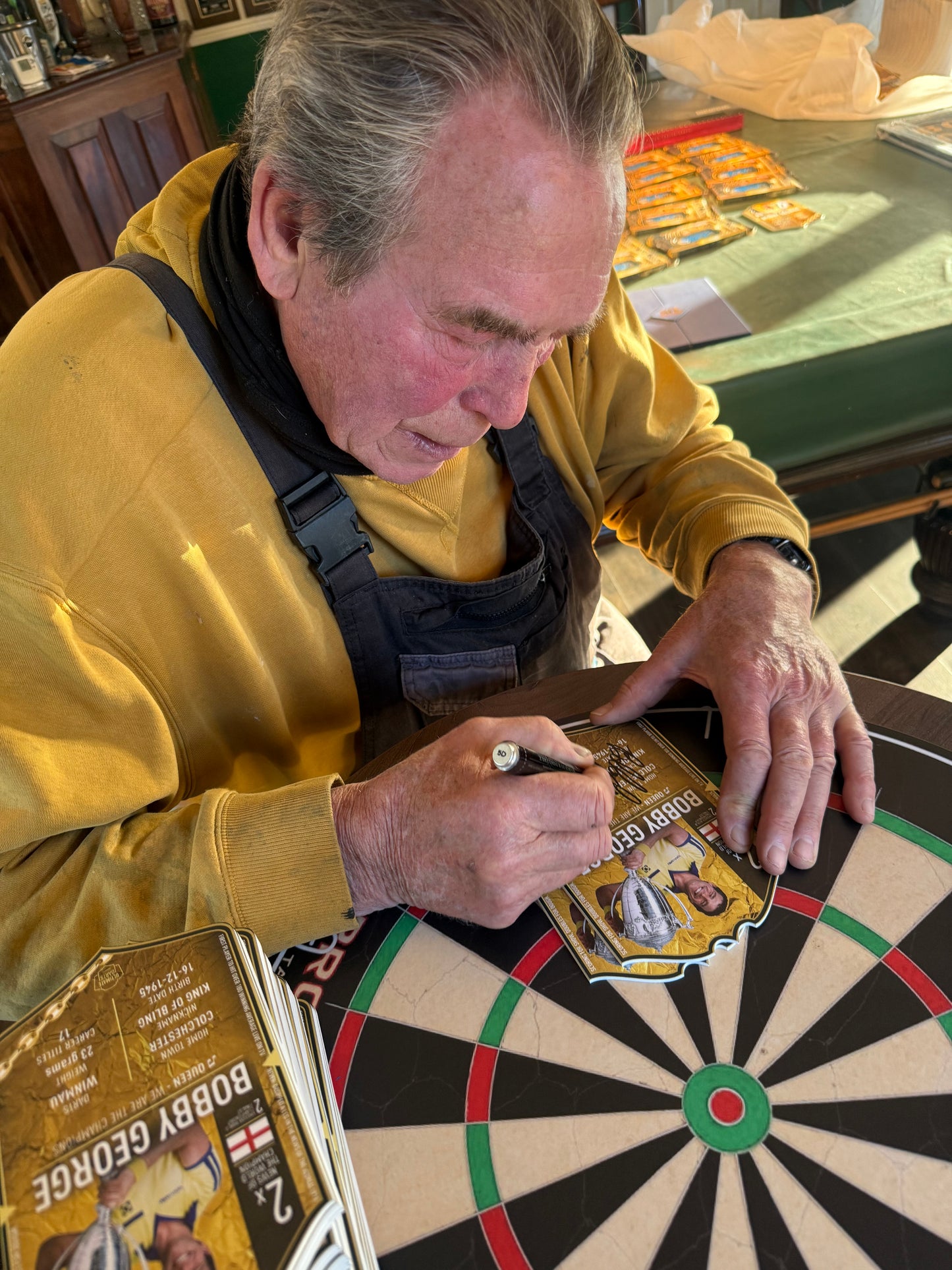 Bobby George Signed Ultimate Darts Card- Deluxe Framed