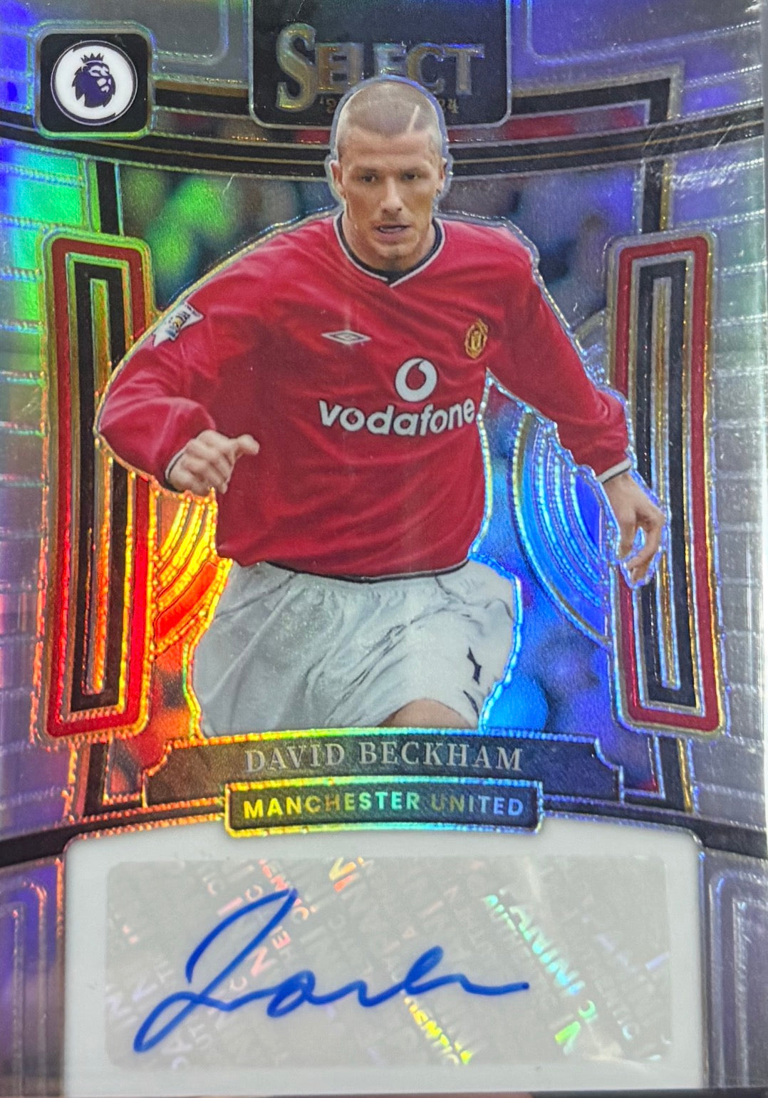 David Beckham Signed Panini Auto Card/ Manchester United 1998/99 Shirt- Deluxe Framed