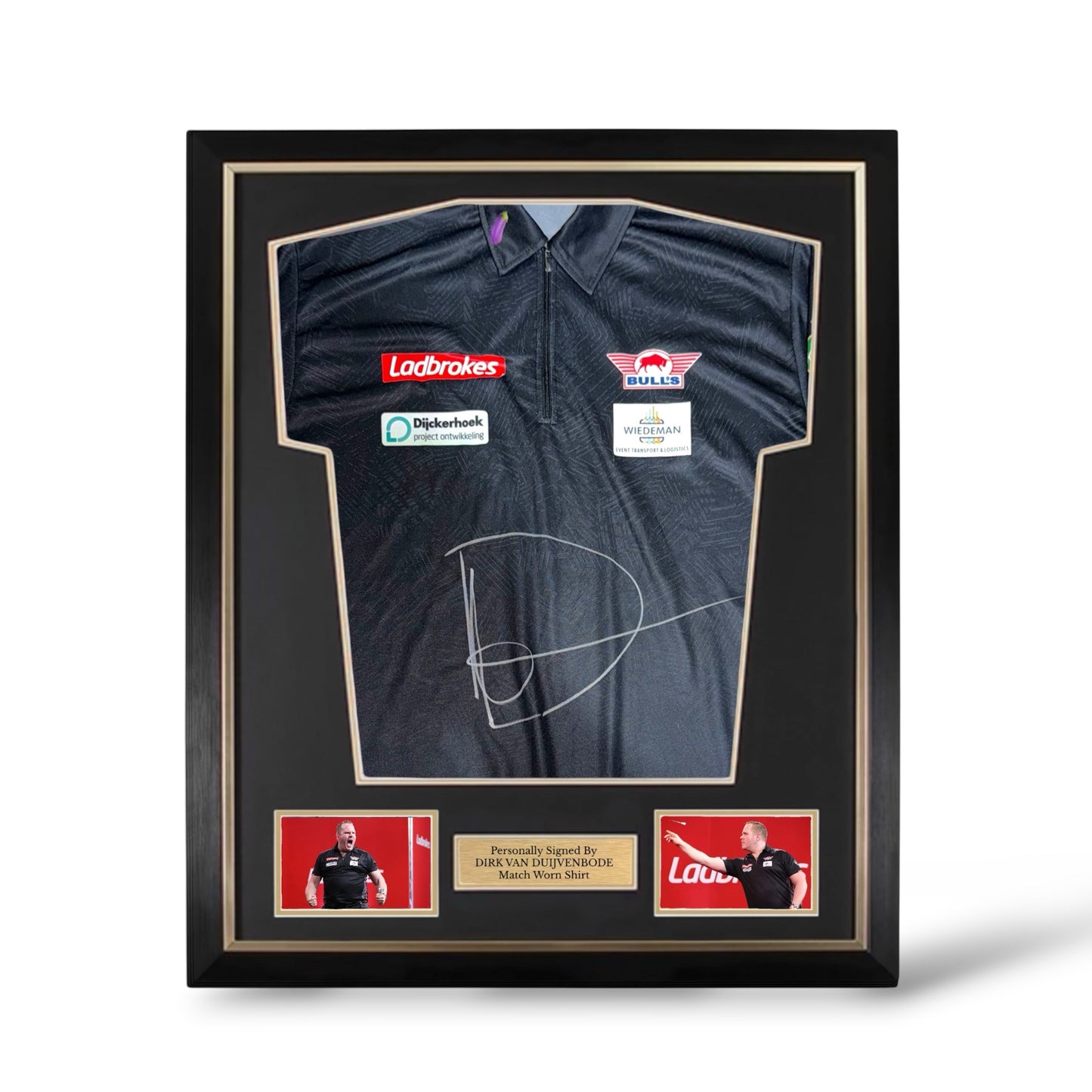 Dirk Van Duijvenbode MATCH WORN Signed 2024 Players Championship Finals Shirt- Deluxe Framed