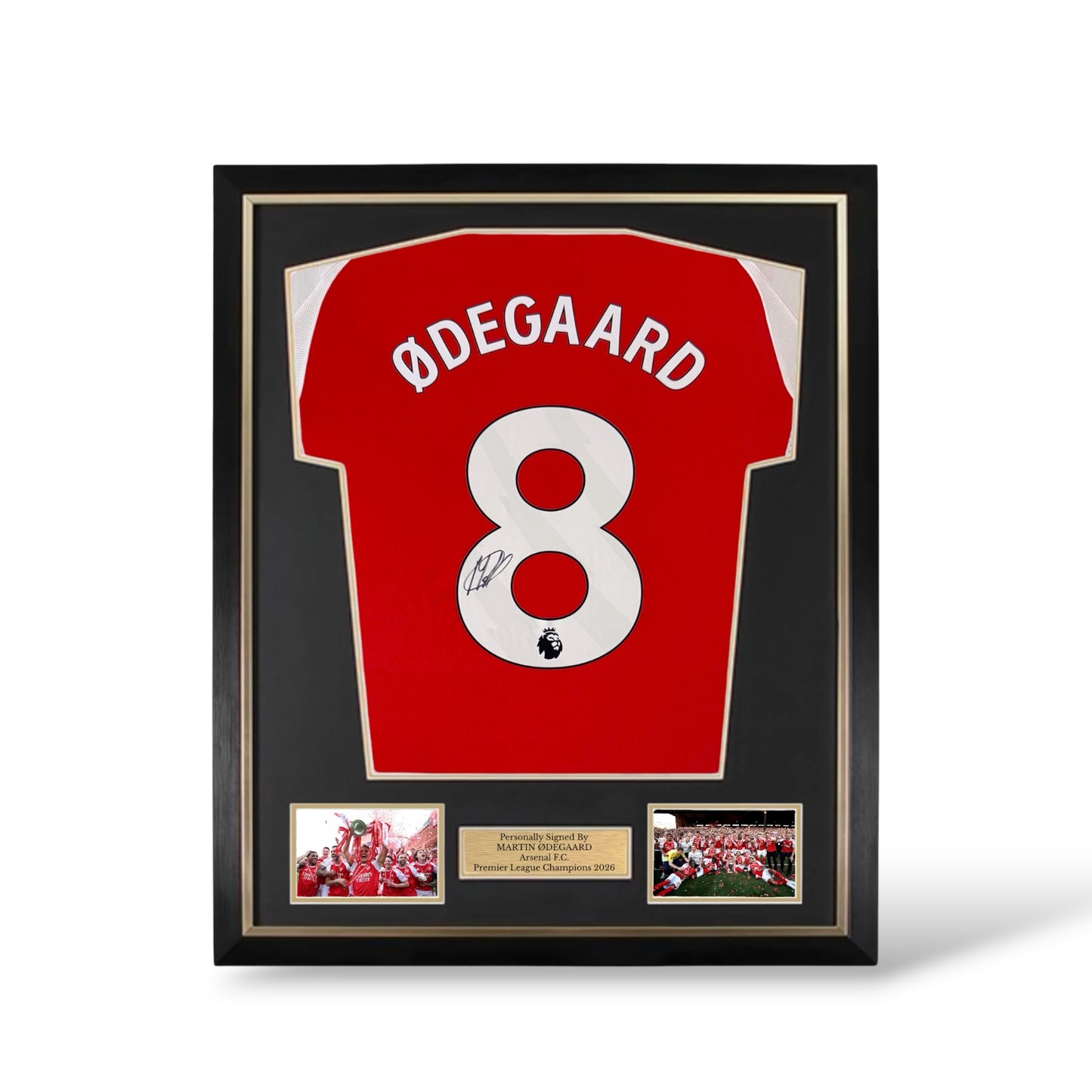 Martin Odegaard Signed Arsenal Home Shirt- Deluxe Framed