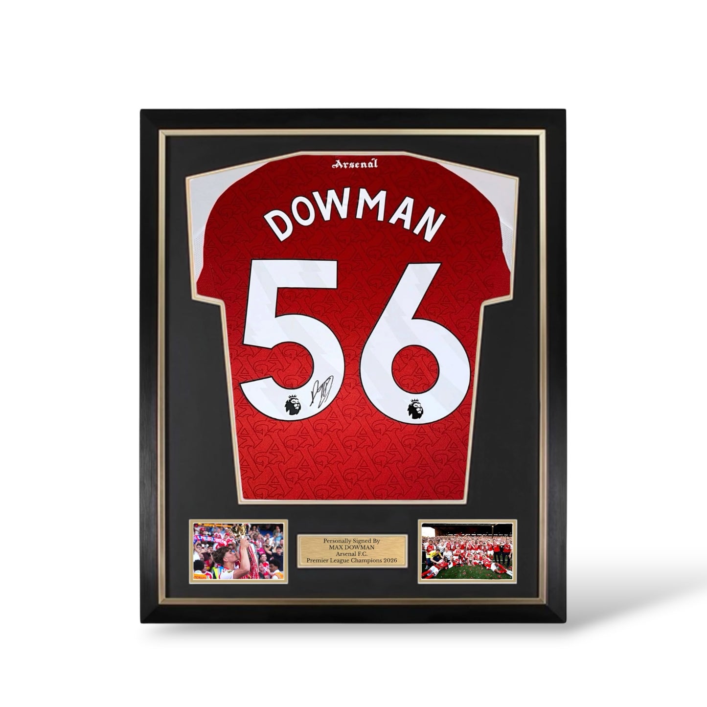Max Dowman Signed Arsenal 2025/26 Home Shirt- Deluxe Framed