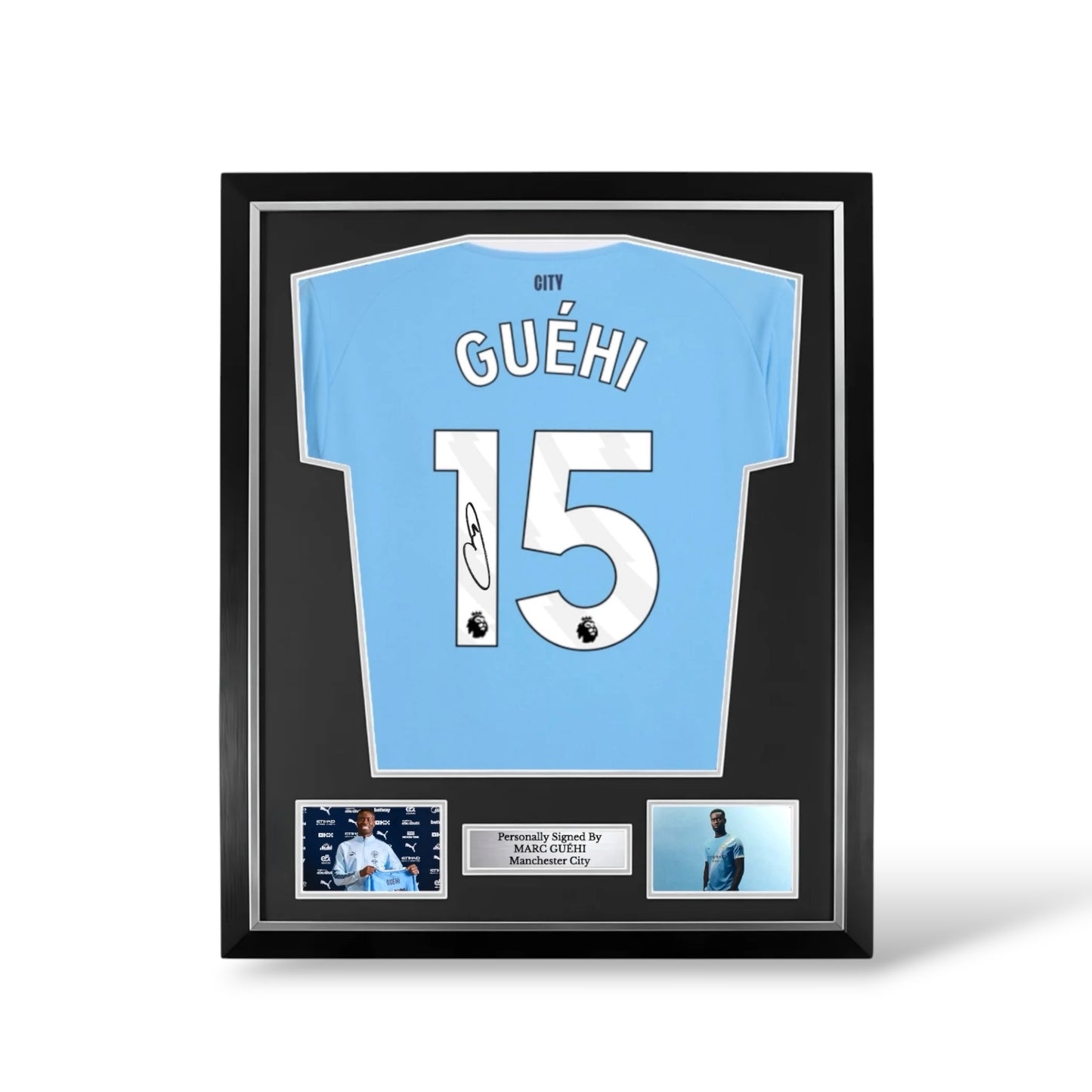 Marc Guehi Signed Manchester City 2025/26 Home Shirt- Deluxe Framed
