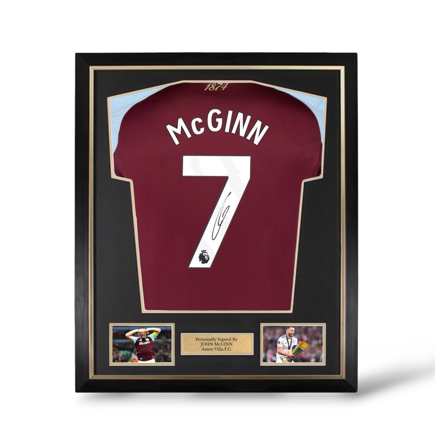 John McGinn Signed Aston Villa 2025/26 Home Shirt- Deluxe Framed