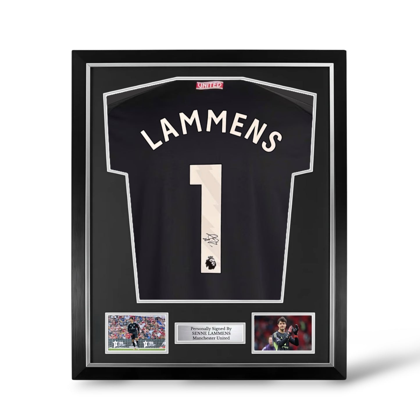 Senne Lammens Signed Manchester United 2026/27 GK Home Shirt- Deluxe Framed