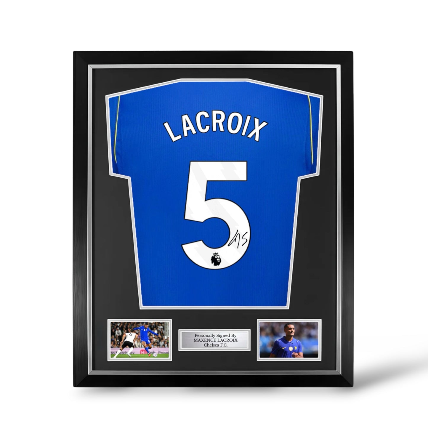 Maxence Lacroix Signed Chelsea 2026/27 Home Shirt- Deluxe Framed