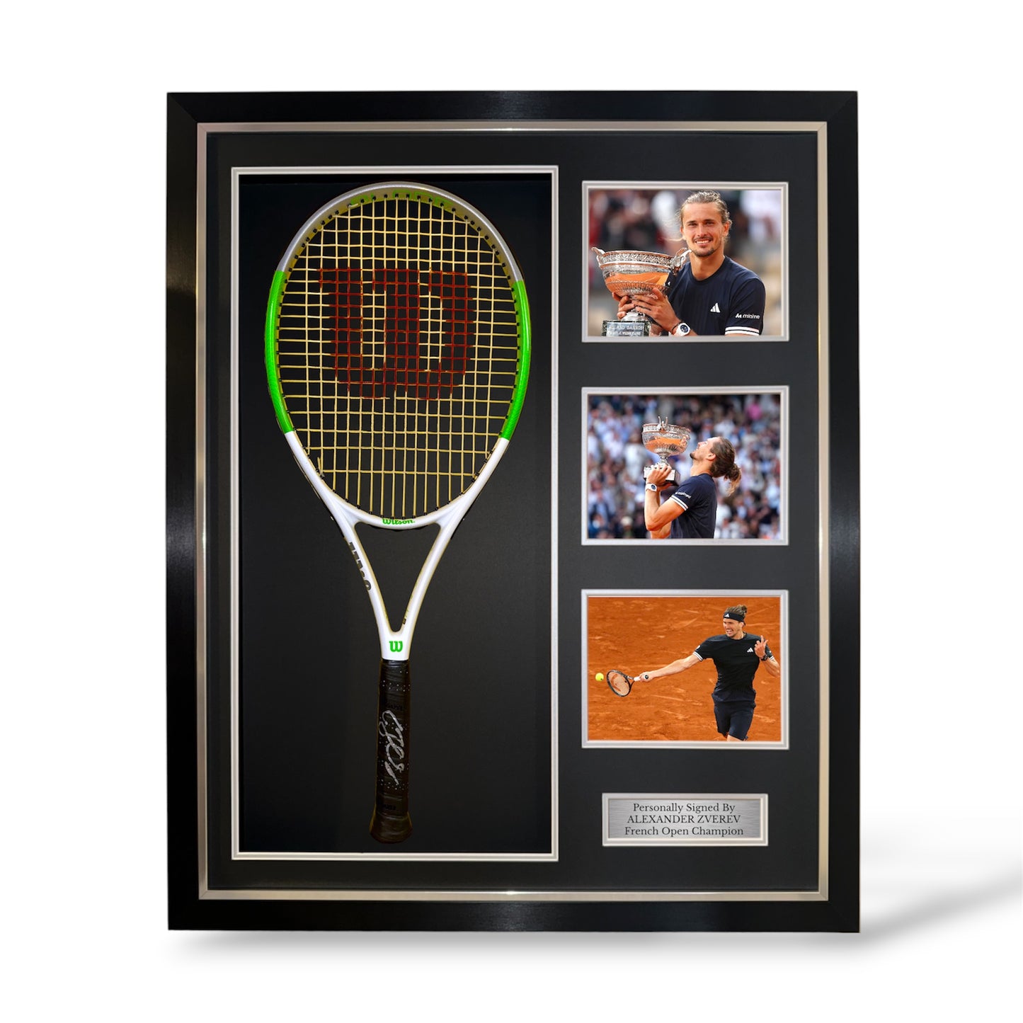 Alexander Zverev Signed Wilson Tennis Racket/ French Open Champion- Deluxe Framed