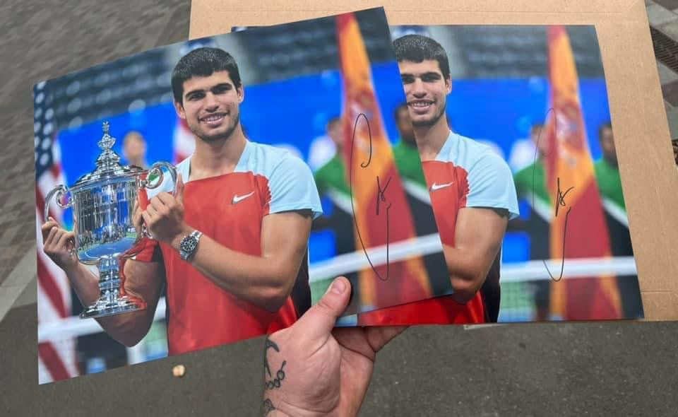 Carlos Alcaraz Signed 14x11 US Open Champion 2022 Photo