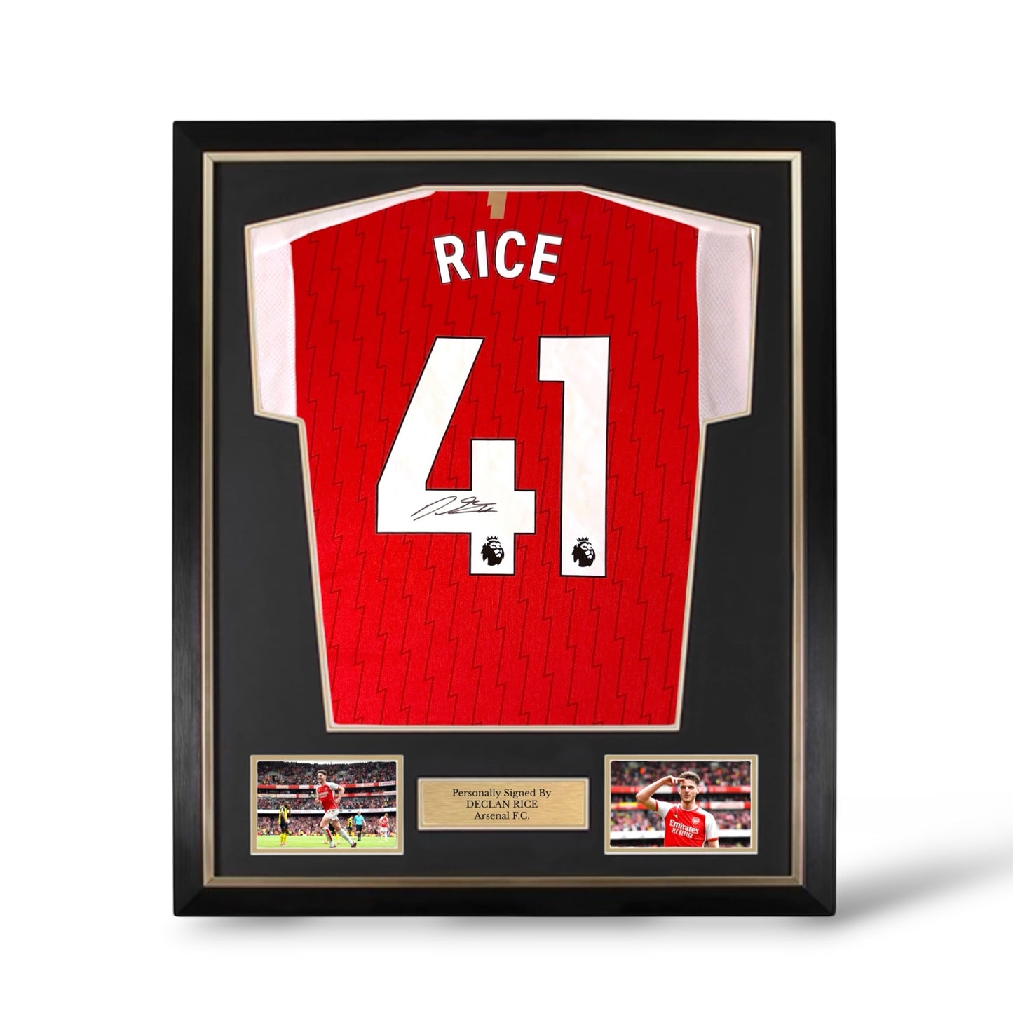 Declan Rice Signed Arsenal 2023/24 Home Shirt- Deluxe Framed
