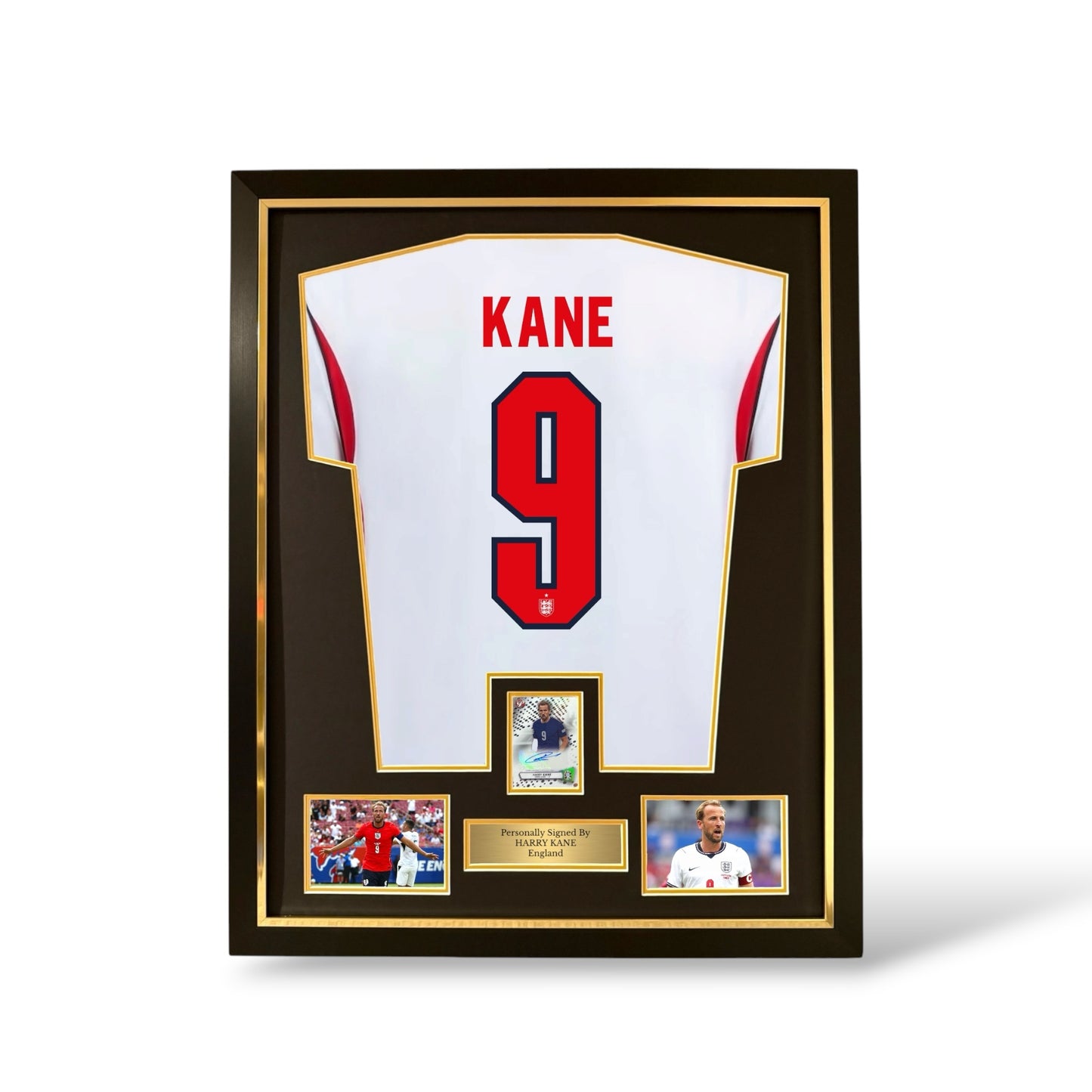 Harry Kane Signed Official Topps Auto Card/ England World Cup 2026 Home Shirt- Deluxe Framed