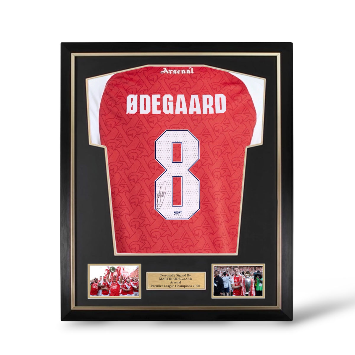 Martin Odegaard Signed Arsenal 2025/26 Home Shirt- Deluxe Framed
