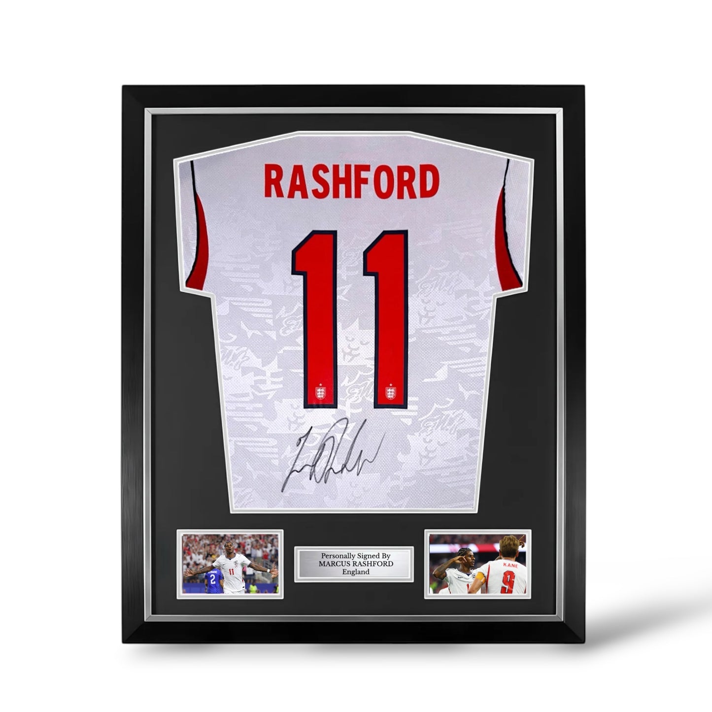 Marcus Rashford Signed England World Cup 2026 Home Shirt- Deluxe Framed