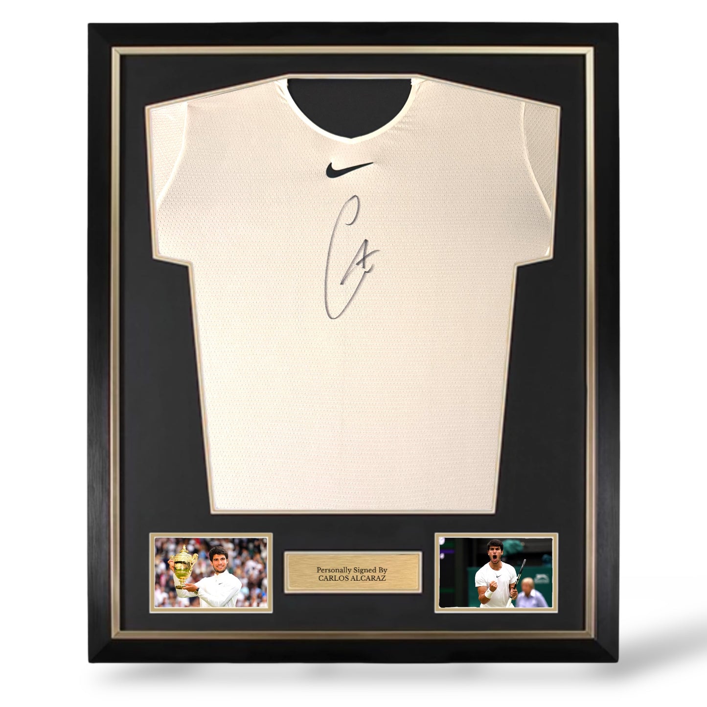 Carlos Alcaraz Signed Nike Tennis Shirt- Deluxe Framed
