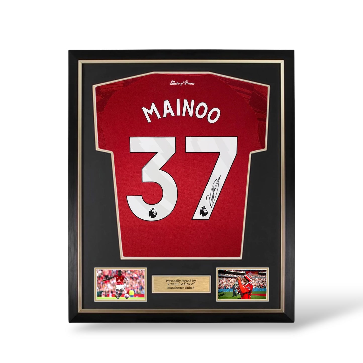 Kobbie Mainoo Signed Manchester United 2025/26 Home Shirt- Deluxe Framed