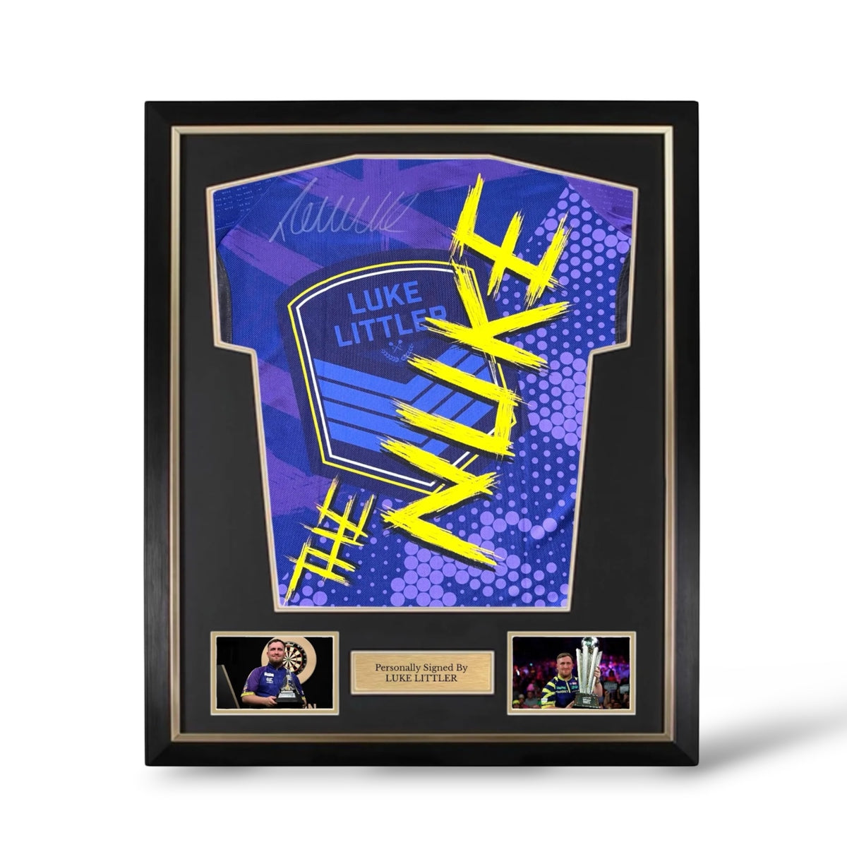 Luke Littler Signed Target Gen 1 Darts Shirt- Deluxe Framed
