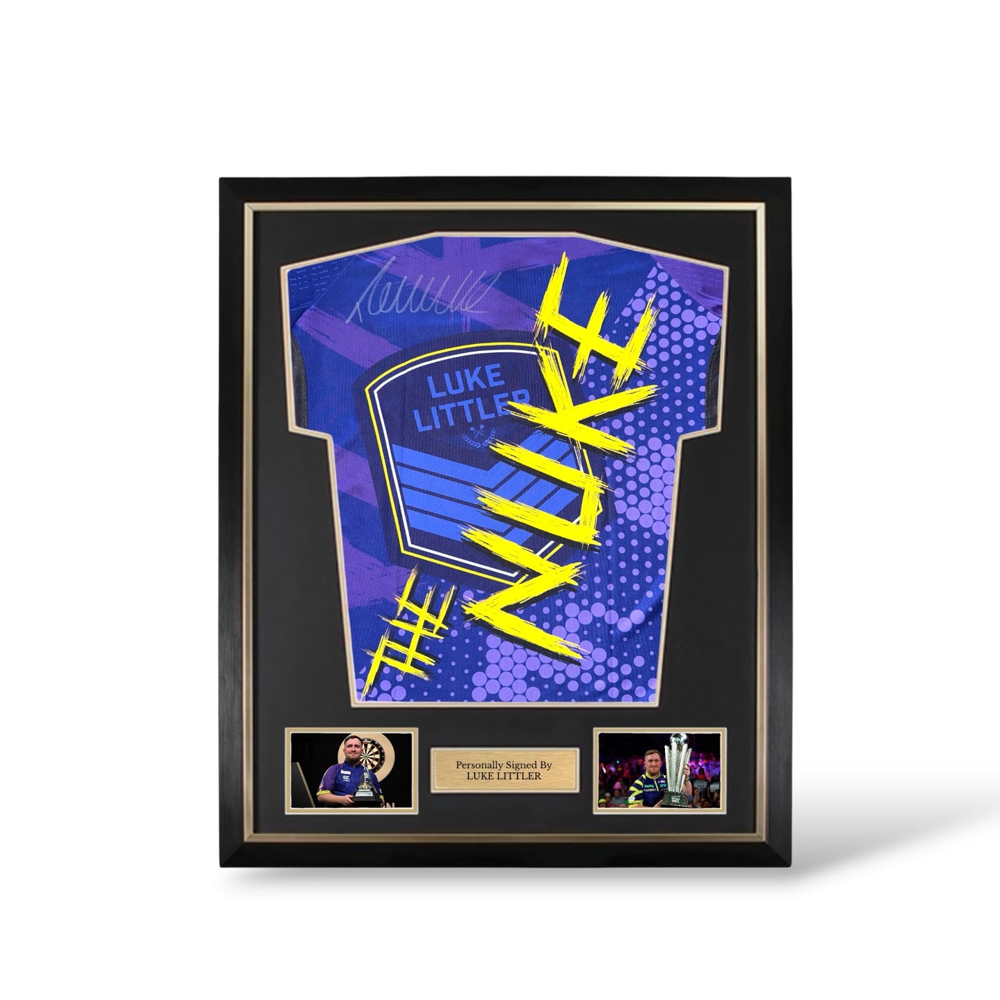 Luke Littler Signed Target Gen 1 Darts Shirt- Deluxe Framed