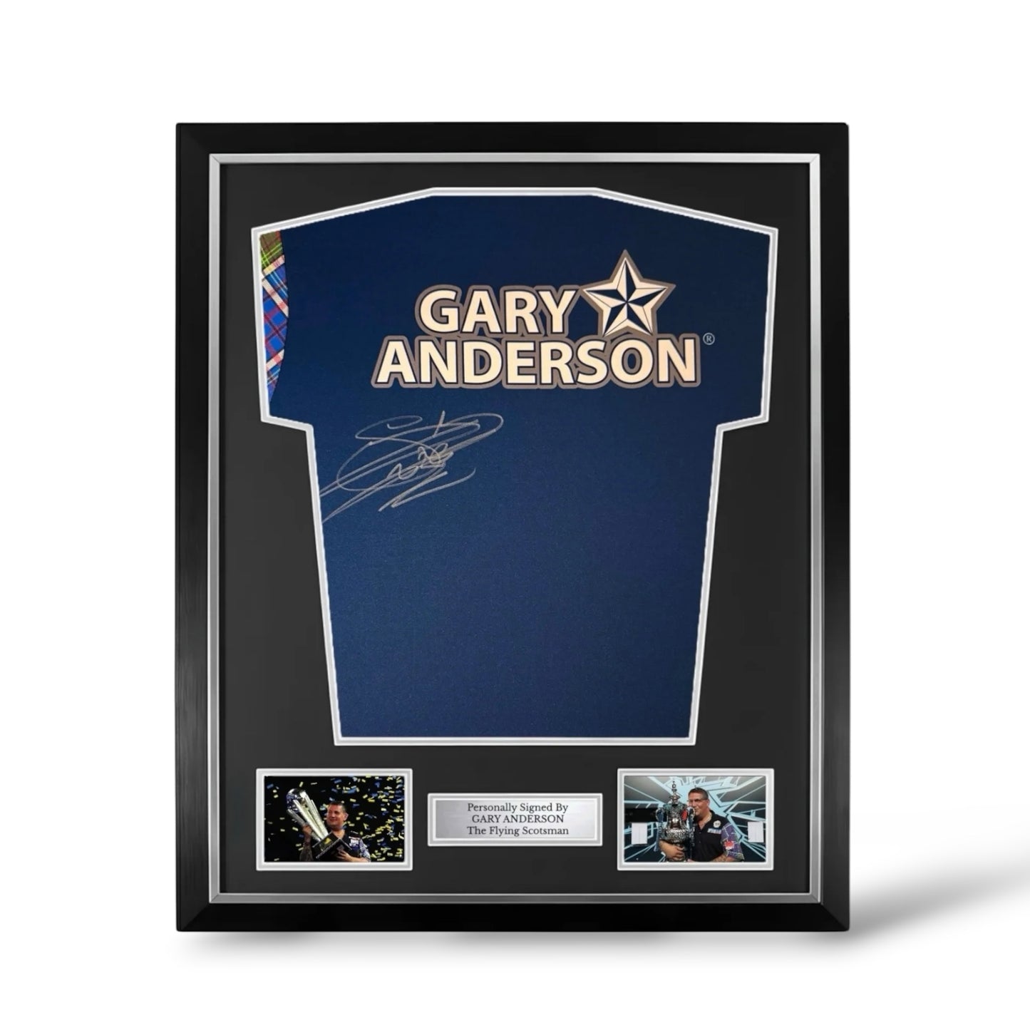 Gary Anderson Signed Darts Shirt- Deluxe Framed
