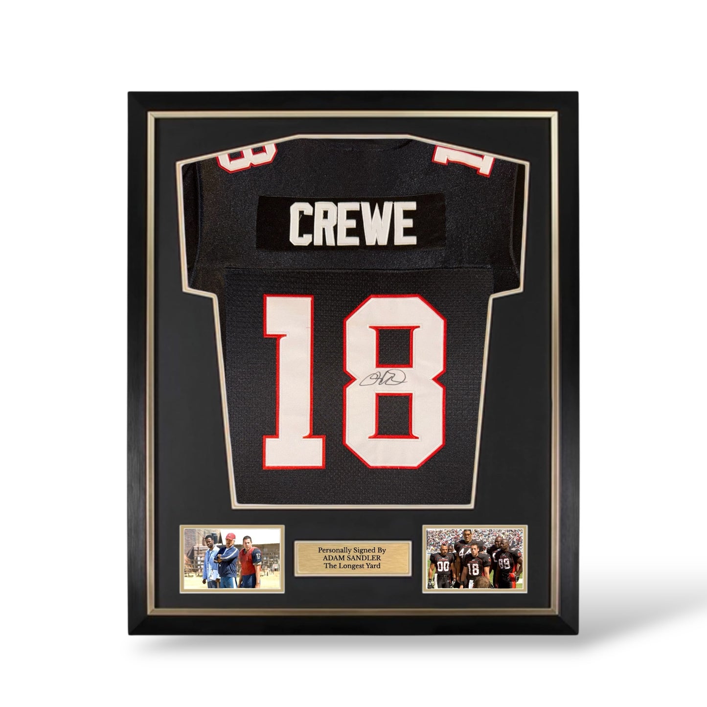 Adam Sandler Signed The Longest Yard Jersey- Deluxe Framed