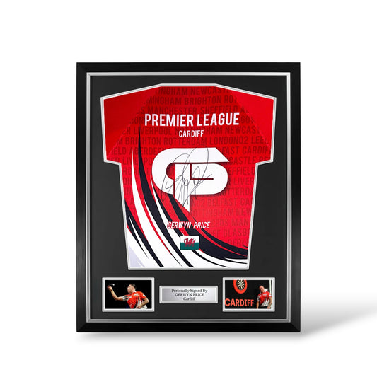 Gerwyn Price Signed Premier League Cardiff Shirt- Deluxe Framed