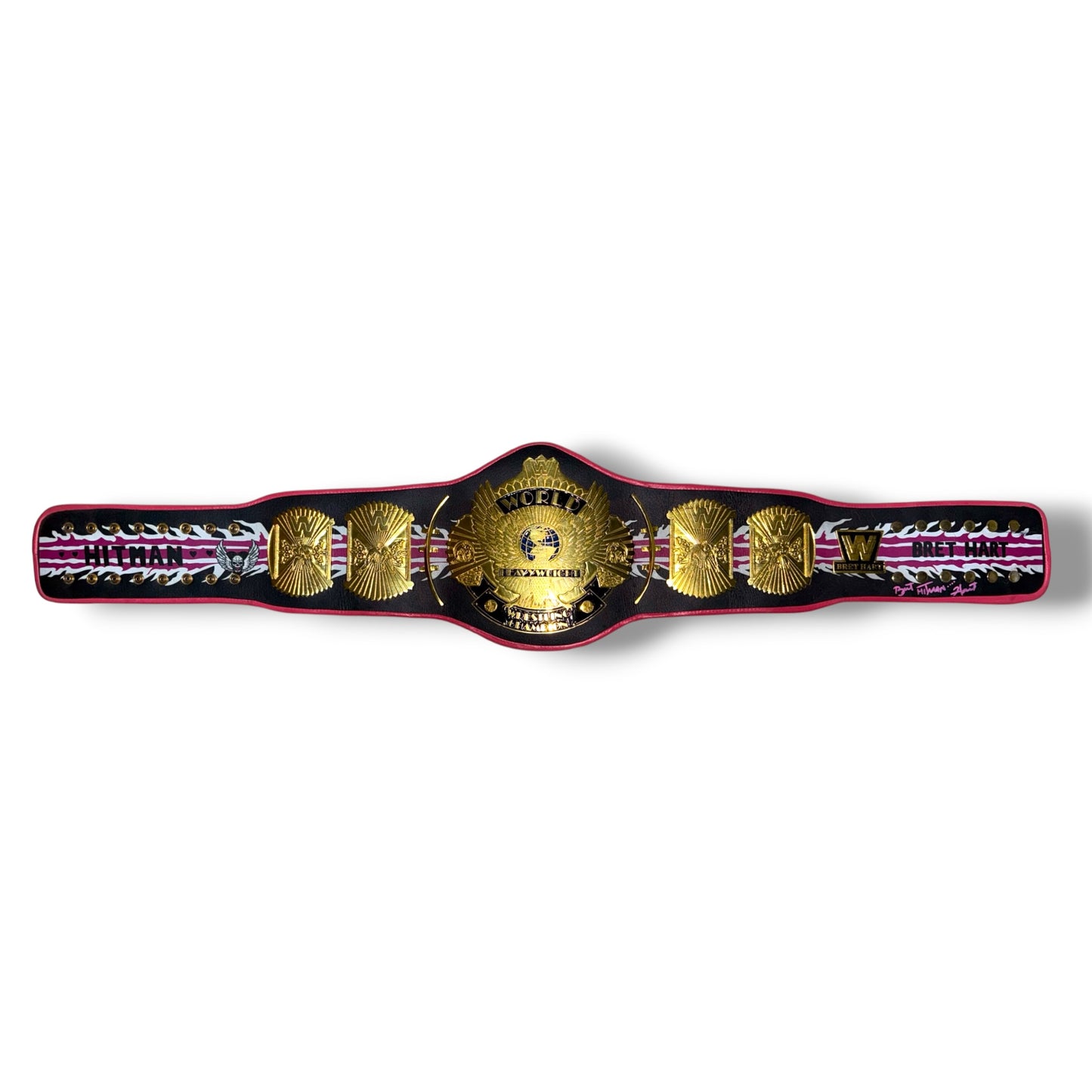 Bret Hart Signed Custom World Heavyweight Championship Belt (Steve Grad Authenticated)