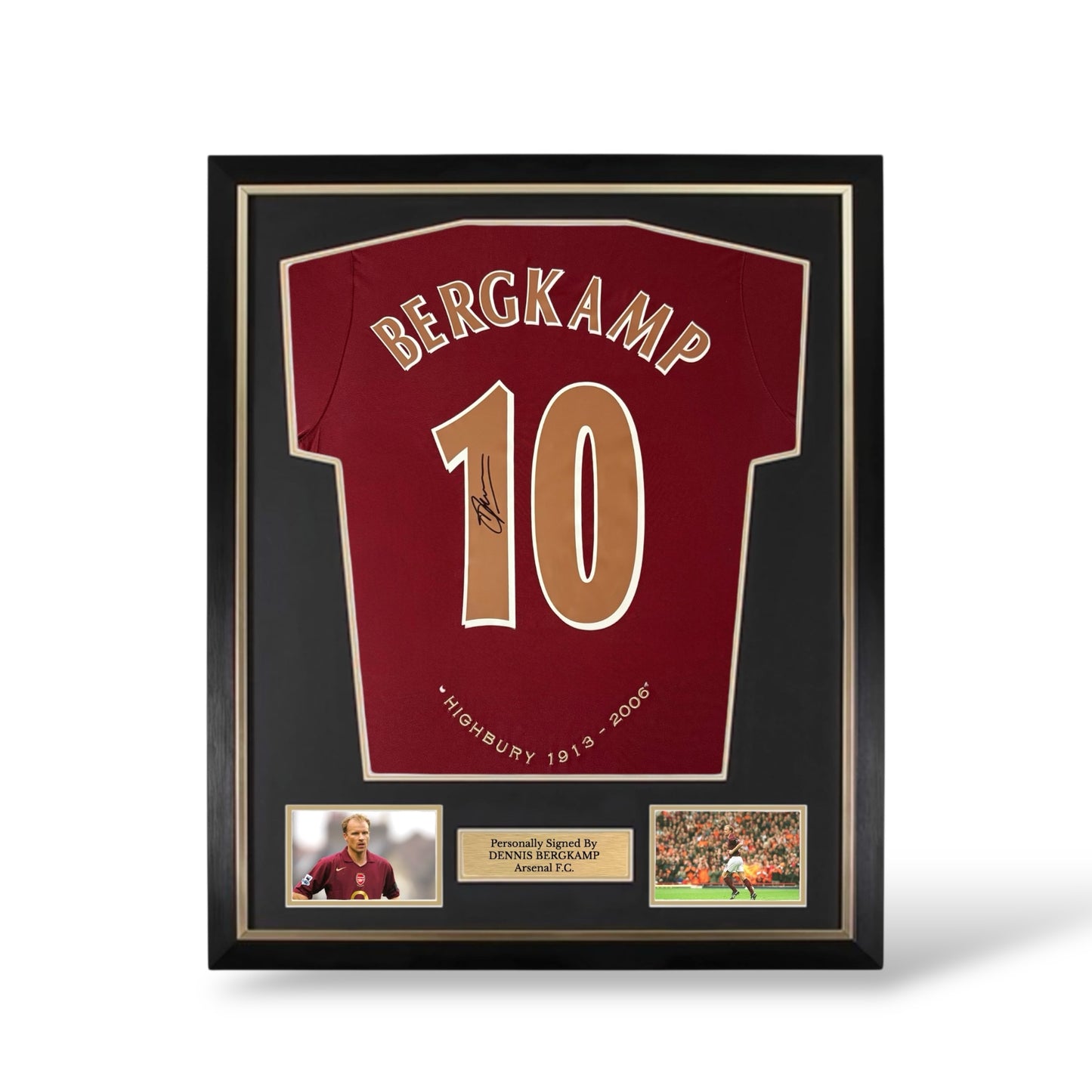 Dennis Bergkamp Signed Arsenal 2005/06 Home Shirt- Deluxe Framed