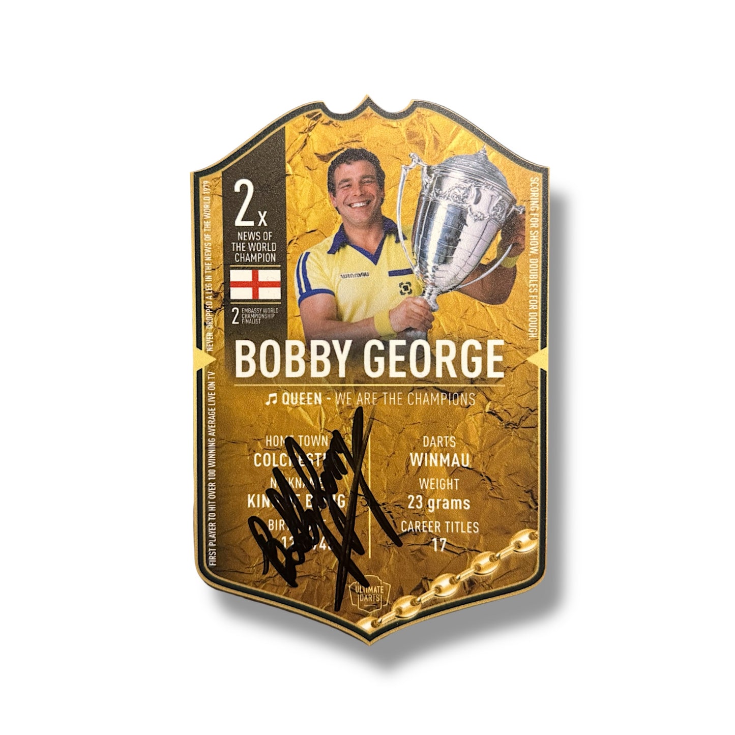 Bobby George Signed Ultimate Darts Card
