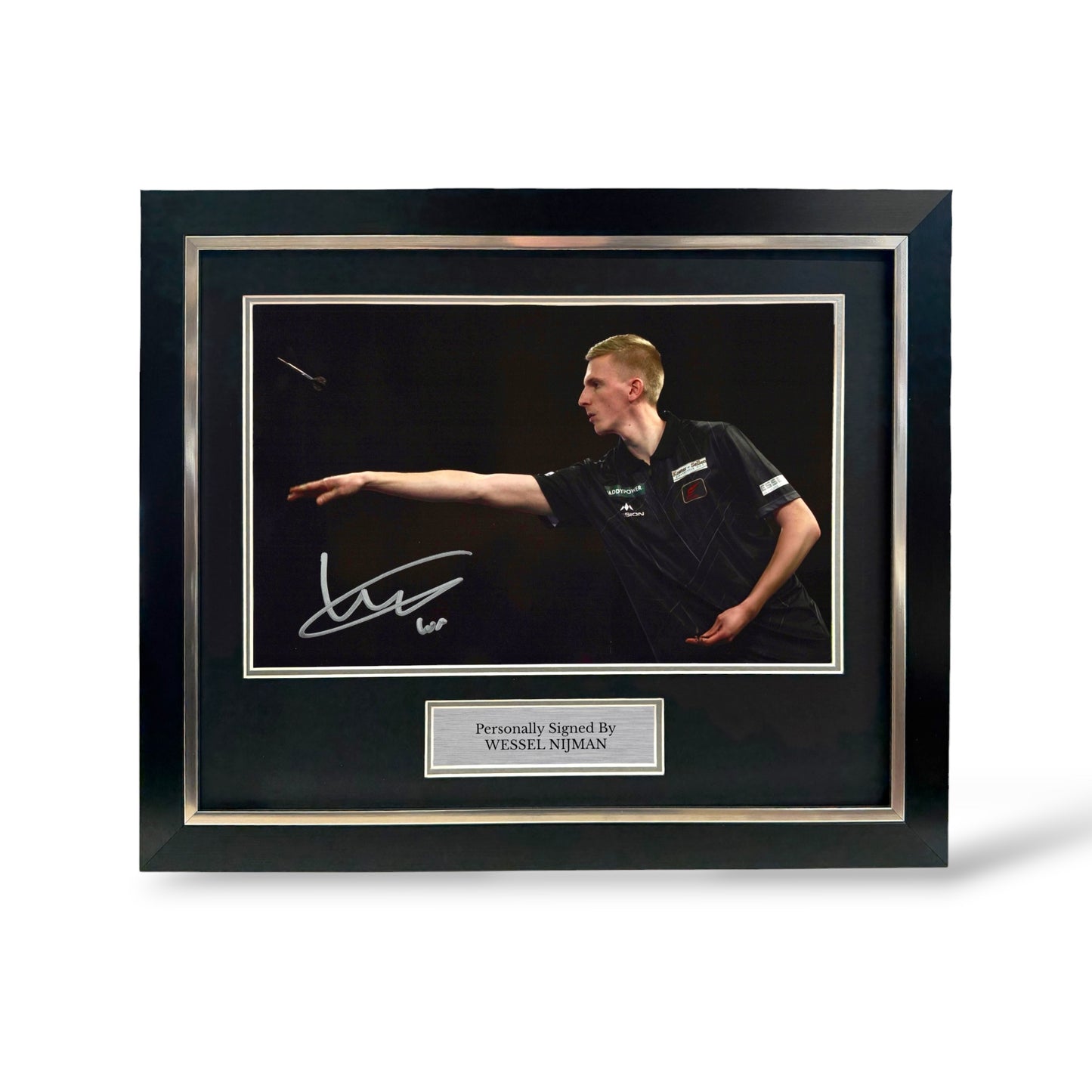 Wessel Nijman Signed World Championships Throw Photo- Deluxe Framed