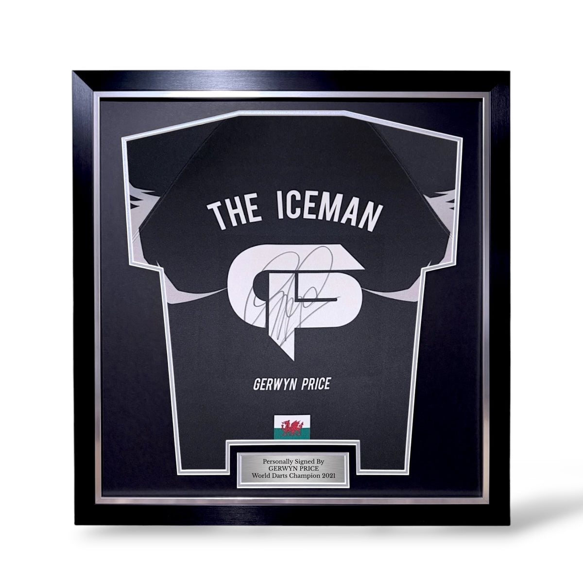 Gerwyn Price Signed World Champion 2021 Style Shirt- Simple Deluxe Framed