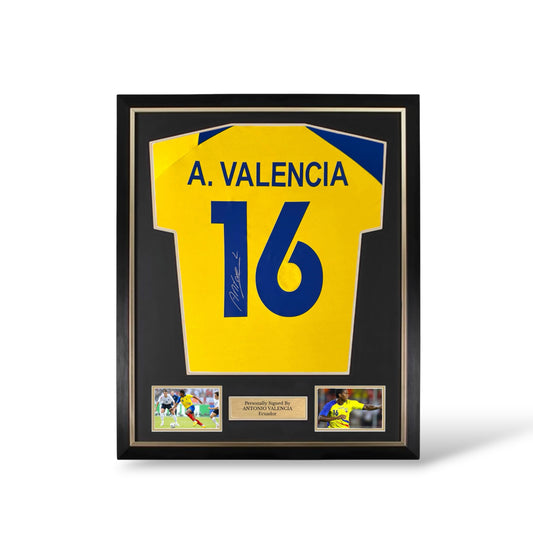 Antonio Valencia Signed Ecuador 2006 Shirt- Deluxe Framed