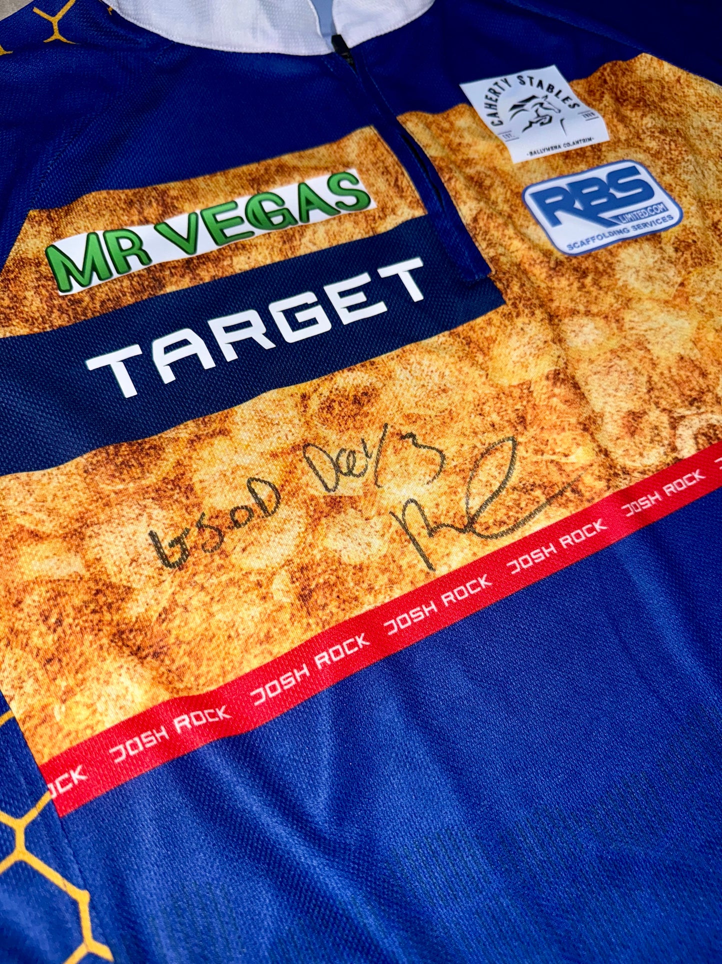 Josh Rock MATCH WORN Signed Grand Slam 2025 Game 3 Shirt v Gian Van Veen