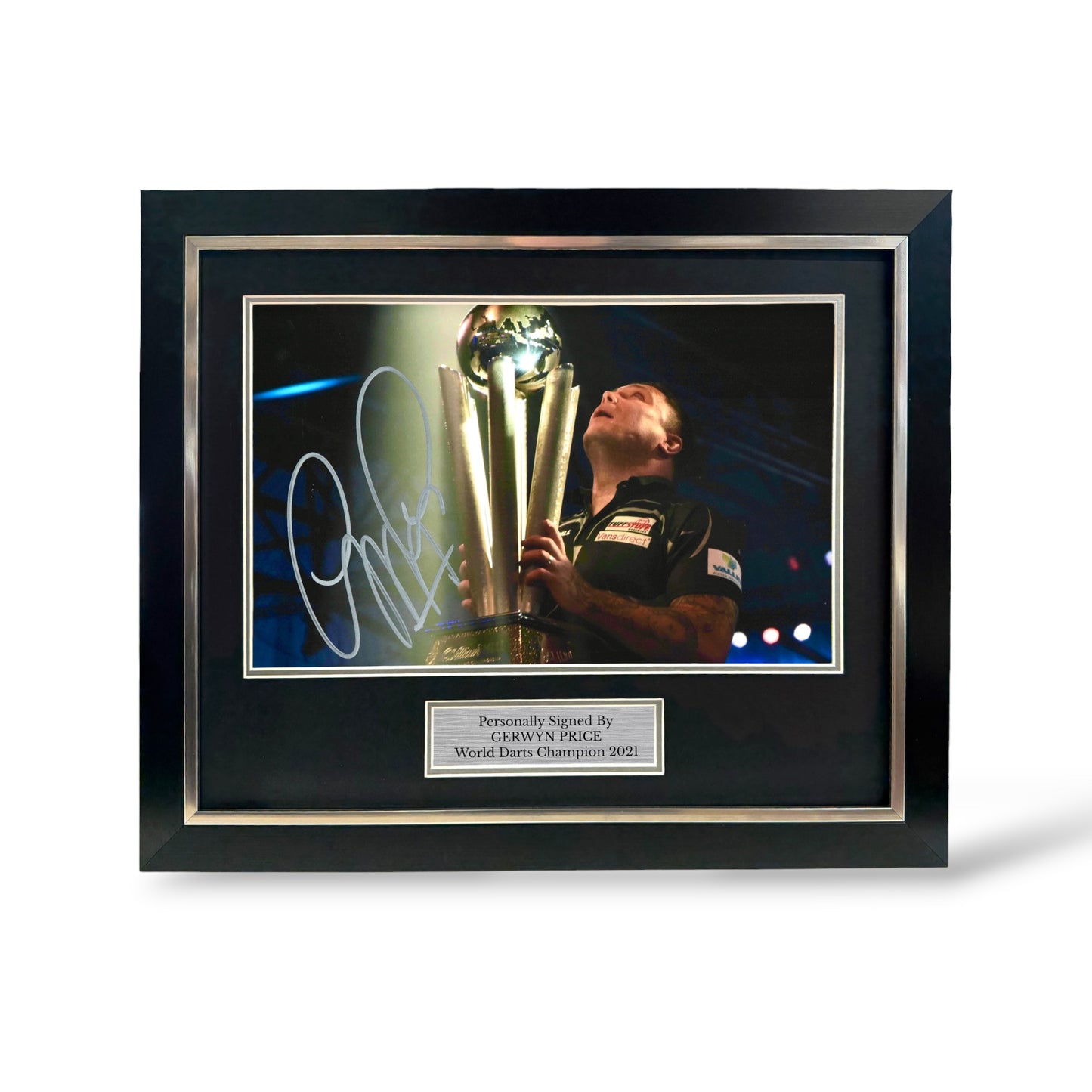Gerwyn Price Signed World Darts Champion 2021 Photo- Deluxe Framed