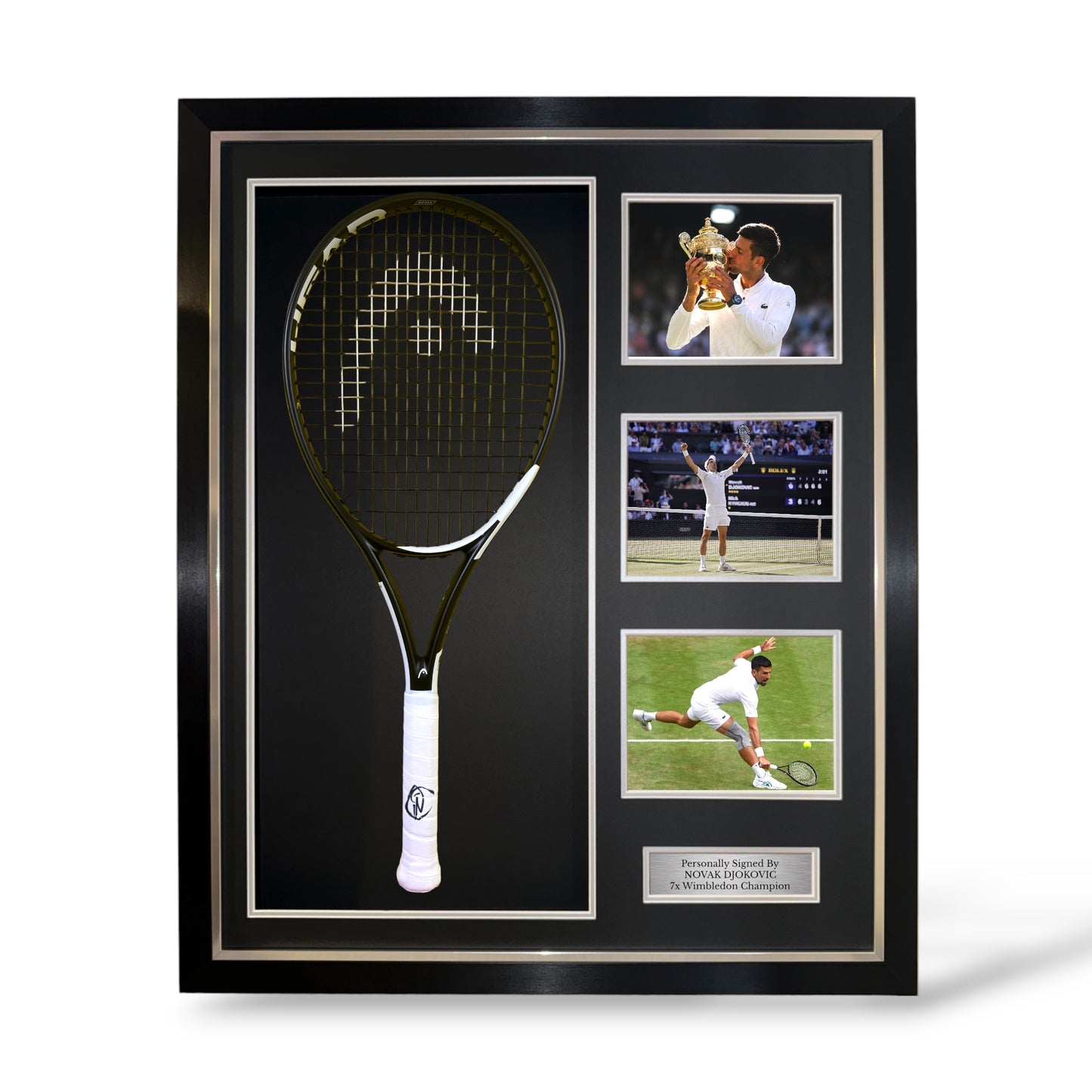 Novak Djokovic Signed Head Speed Novak S Tennis Racket/ Wimbledon Champion- Deluxe Framed