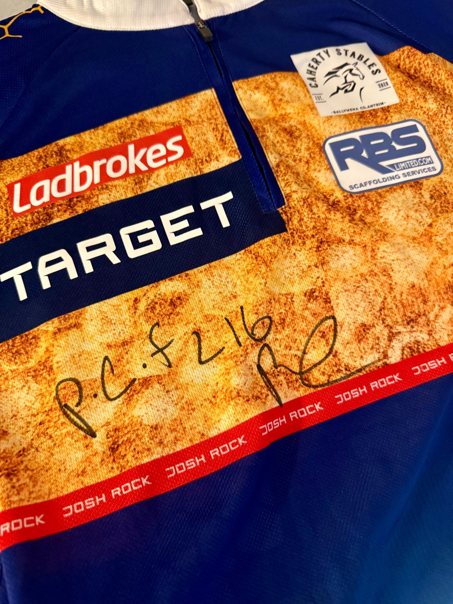 Josh Rock MATCH WORN Signed Players Championship Finals 2025 Last 16 Shirt v Krzysztof Ratajski