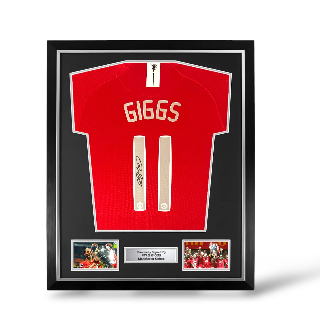 Ryan Giggs Signed Manchester United 2008 Champions League Home Shirt- Deluxe Framed