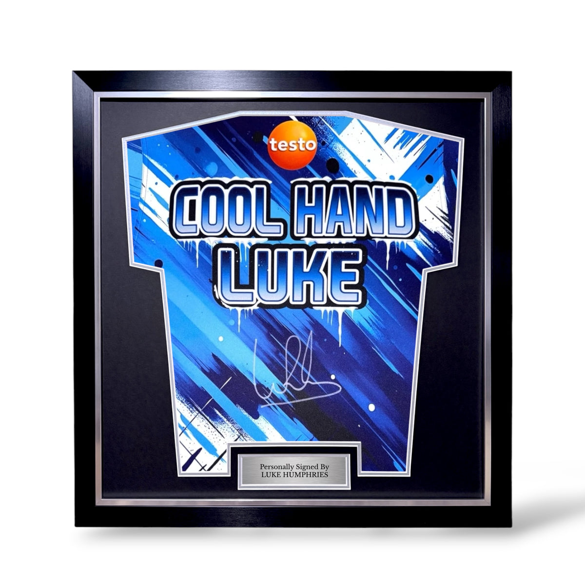 Luke Humphries Signed Official 2026 Darts Shirt- Simple Deluxe Framed