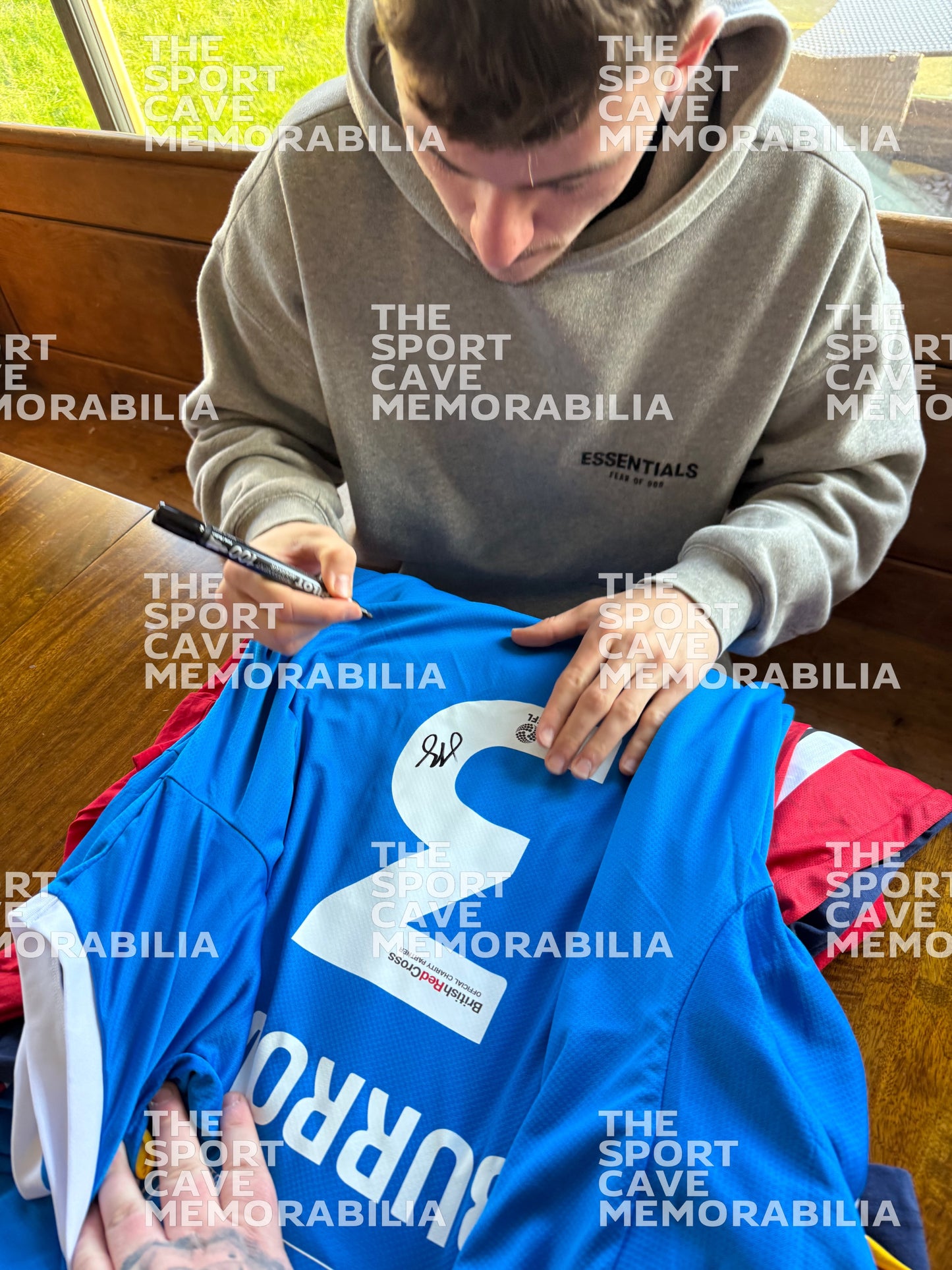 Harrison Burrows Signed Peterborough United 2023/24 Home Shirt- Deluxe Framed