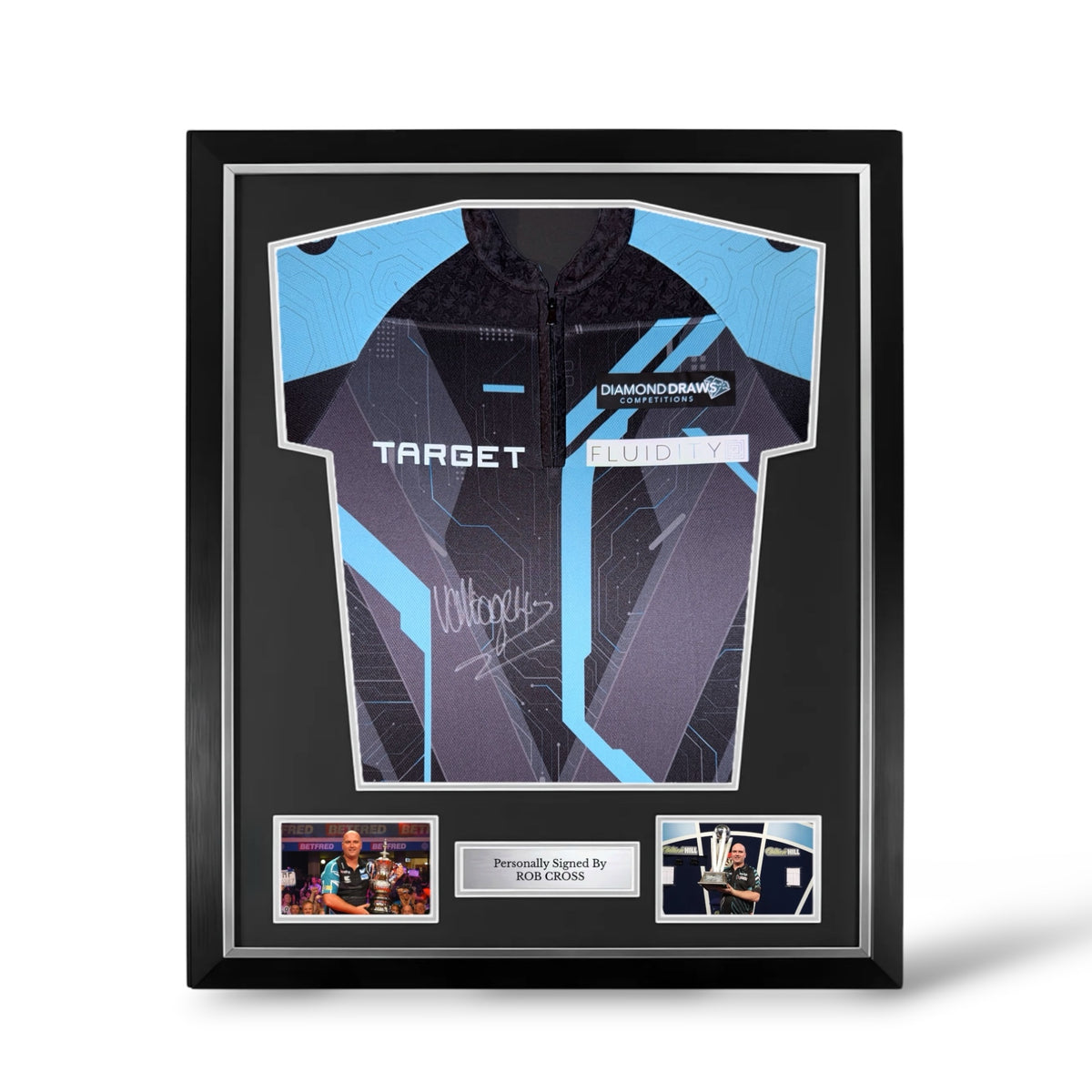 Rob Cross Signed Official Target 2027 Darts Shirt- Deluxe Framed