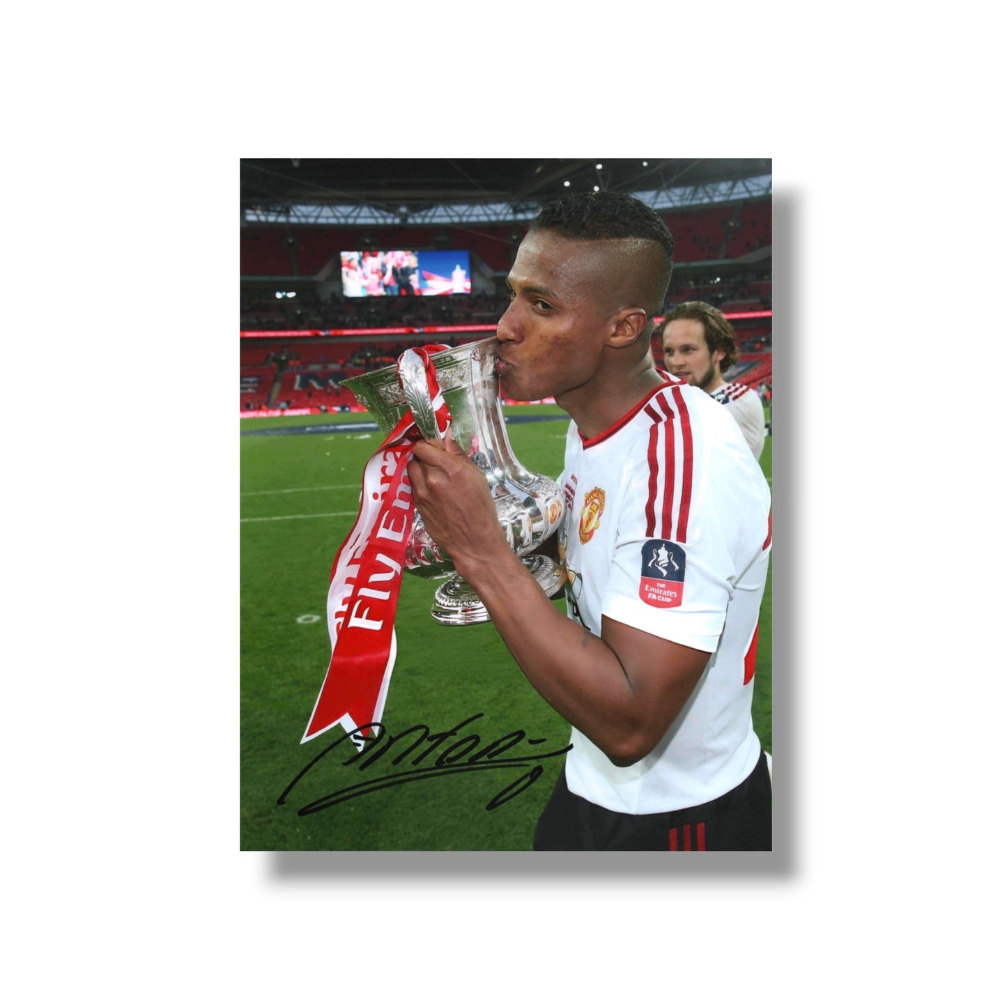 Antonio Valencia Signed Manchester United 2016 FA Cup 10x8 Photo