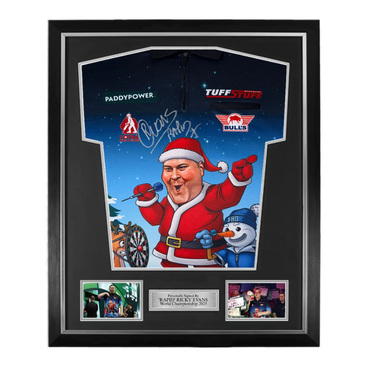 ‘Rapid’ Ricky Evans Front Signed Darts Shirt (World Championship 2025 ...