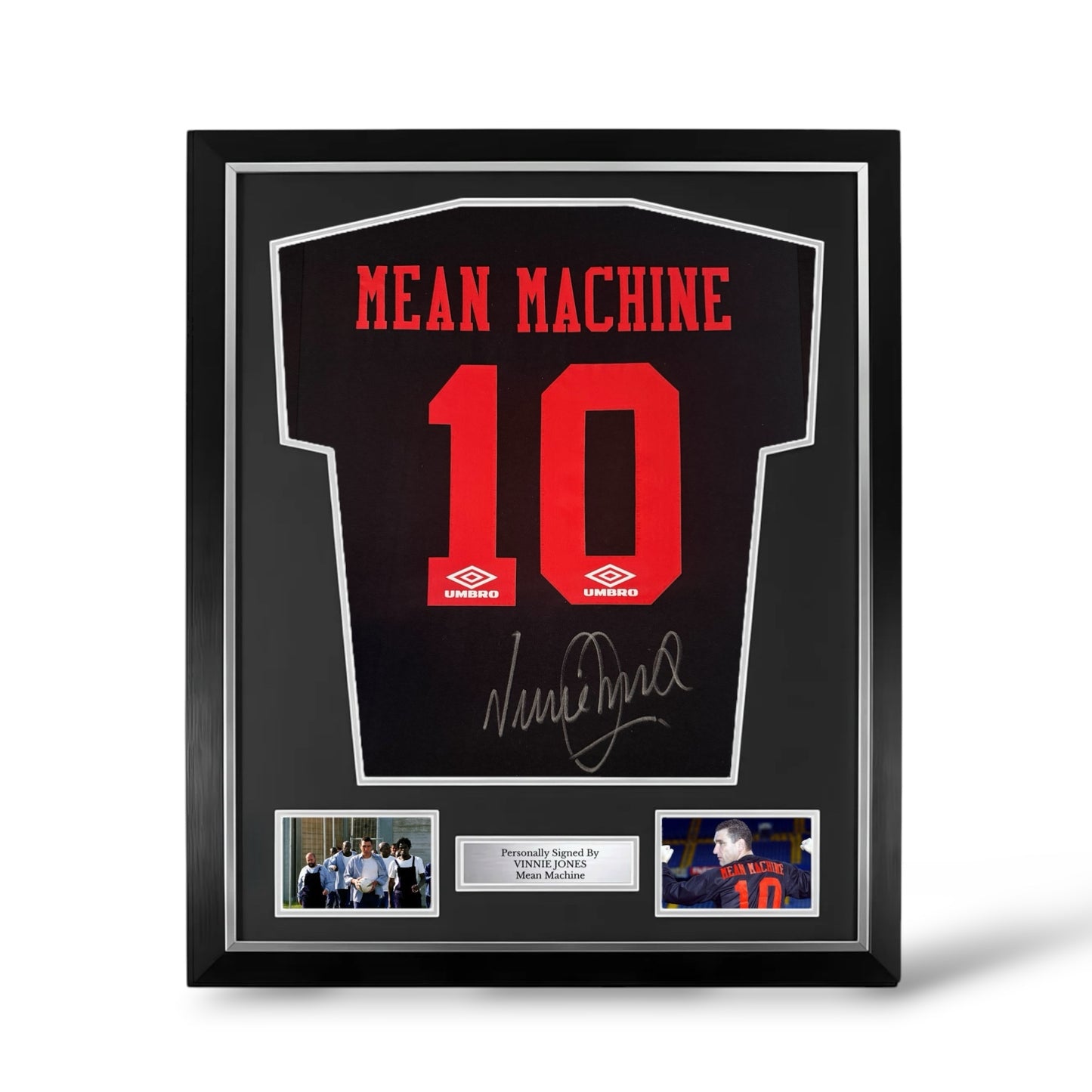 Vinnie Jones Signed Mean Machine Shirt- Deluxe Framed
