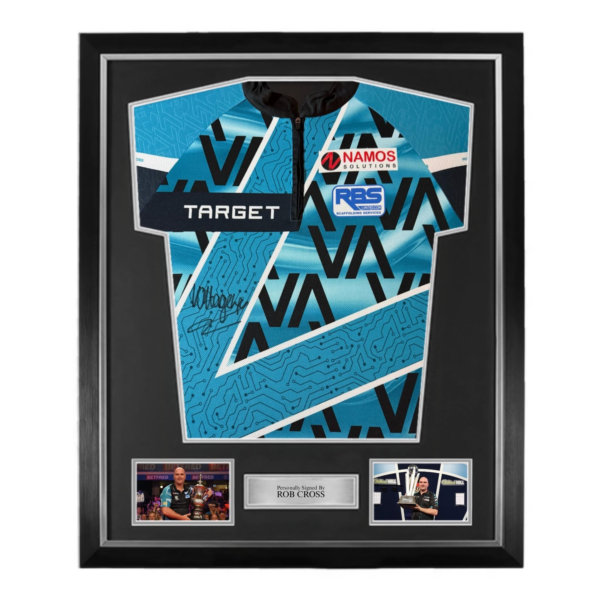 Rob Cross Signed Official Target Darts Shirt- Deluxe Framed – Sportabilia