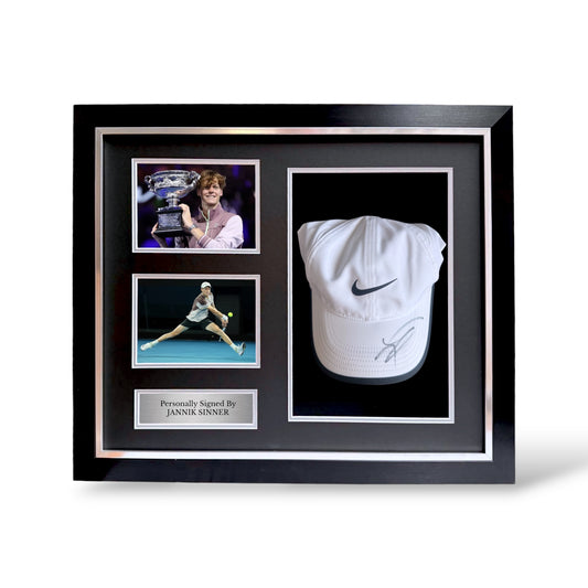 Jannik Sinner Signed Nike Cap/ Australian Open Champion- Deluxe Framed