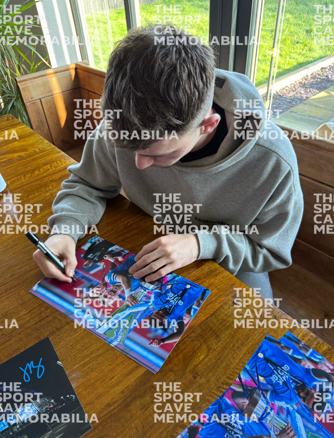 Harrison Burrows Signed Photo ‘With Trophy’ Montage/Peterborough United Wembley Winners 2024- Deluxe Framed
