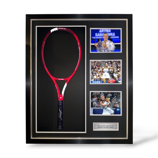 Aryna Sabalenka Signed Yonex Tennis Racket- Deluxe Framed