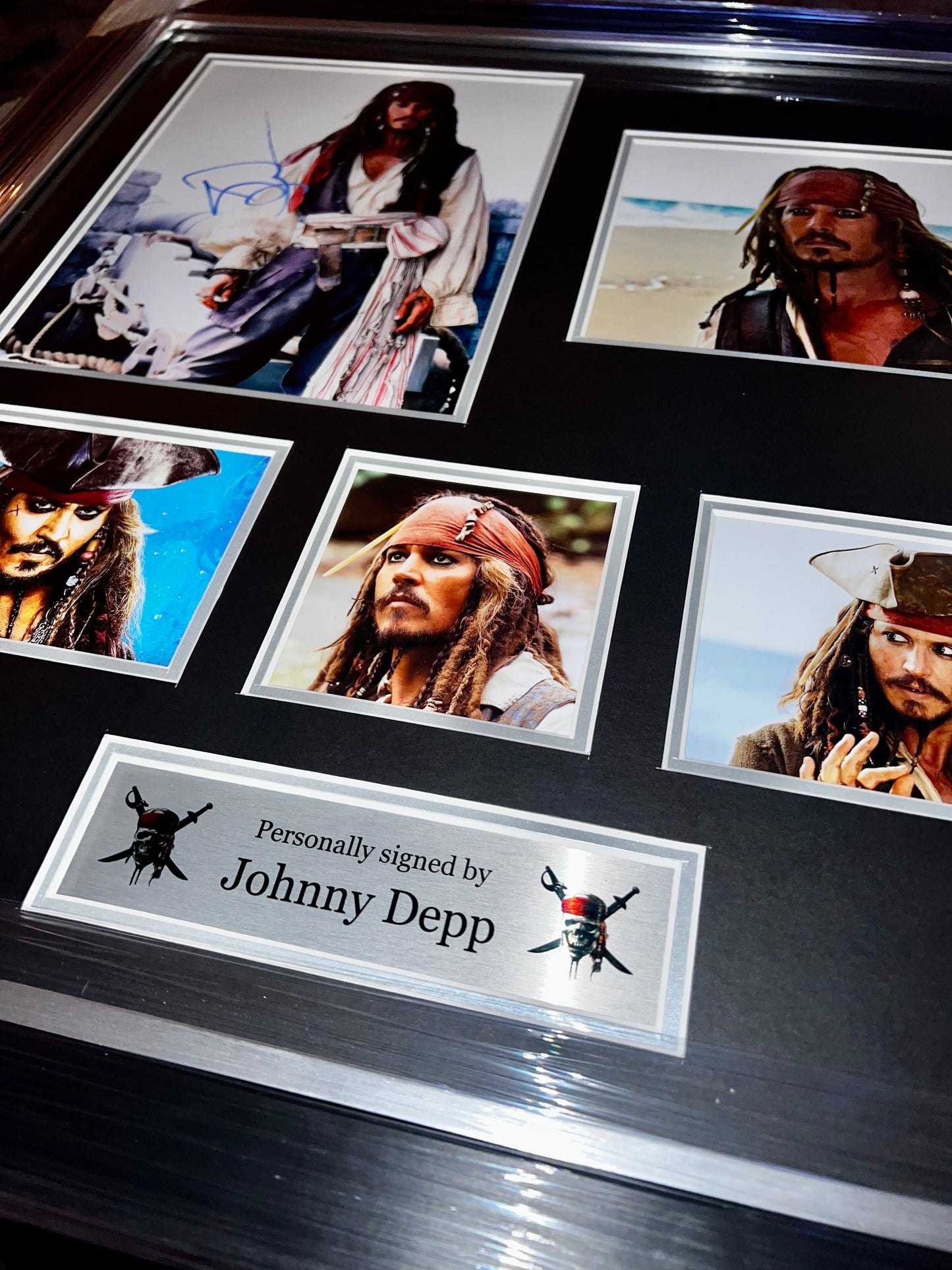 Johnny Depp Signed Pirates Of The Caribbean- Deluxe Framed